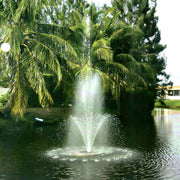 Cascade Aries Series Pond Fountain With Coconut Trees In The Background