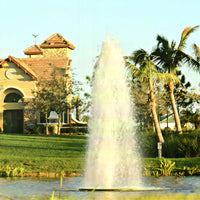 Thumbnail for Cascade Single Jet Fountain With Coconut Trees And Big House In The Background