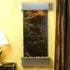 Thumbnail for Cascade Springs Wall Mounted Fountain Rainforest Green Marble Stainless Steel-Squared-With Silky Brown Curtain