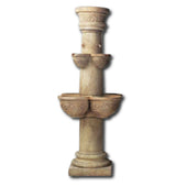 Cathedral Outdoor Water Fountain With Plain White Background