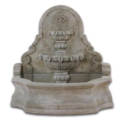 Chateau Wall Fountain With Plain White Background