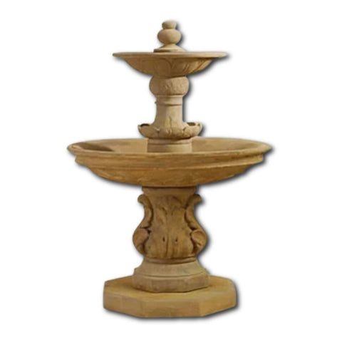 Chelsea Garden Fountain With Step With Plain White Background