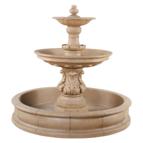 Chelsea Garden Pond Fountain With Plain White Background