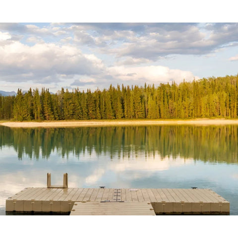 ClearLake Muck Eliminator Showcasing A Beautiful Blue Lake With Floating Dock