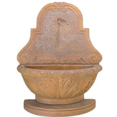 Como Wall Outdoor Water Fountain for Spout With Plain White Background