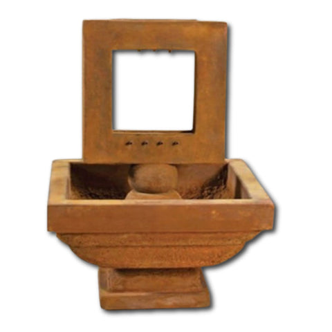 Contempo Square Fountain With Plain White Background