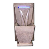 Corina Aqua Glow Wall Fountain With Plain White Background