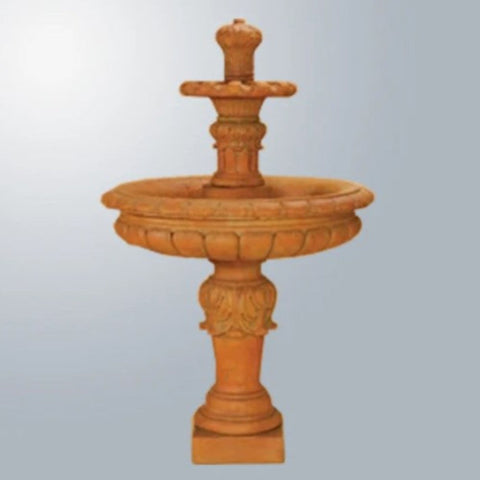 Corona Two Tier Fountain With Gray Gradient Background