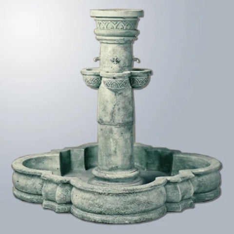 Del Moro Outdoor Water Fountain With Plain White Background