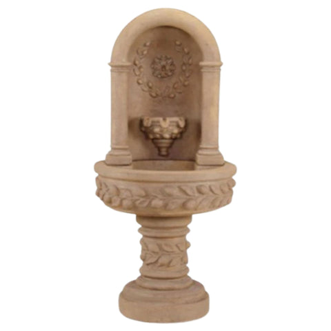 Deruta Lemon Niche Wall Fountain With Plain White Background