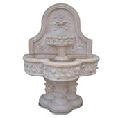 Deruta Lemon Wall Outdoor Water Fountain With Plain White Background