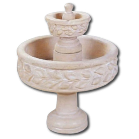 Deruta Two Tier Fountain With Plain White Background