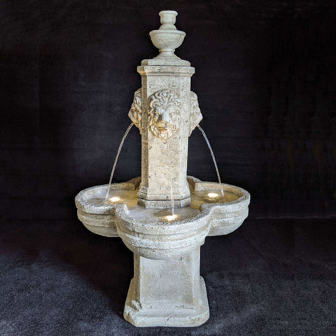 Diamante Lion Fountain With Dark Background