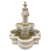 Diamante Lion Fountain with 66 Quatrefoil Basin With White Background