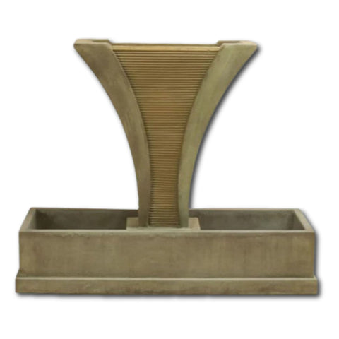 Diesse Fountain With All Water Flow In The Middle With Plain White Background
