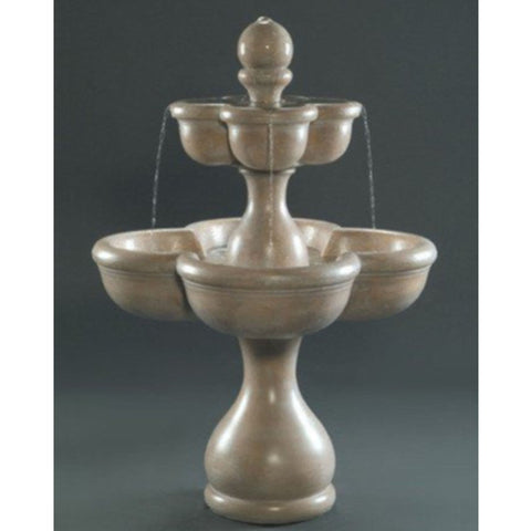 Dominica Tiered Garden Fountain With Colored Background