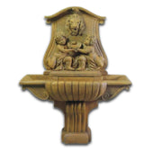 Donatello Lavabo Wall Outdoor Water Fountain With Plain White Background