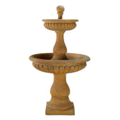 Dorica Two Tier Outdoor Water Fountain With Plain White Background