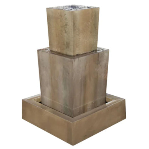 Double Obtuse Garden Water Fountain By Gist With White Background