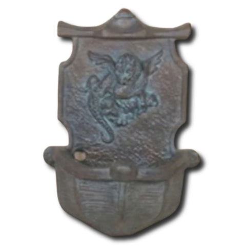 Dragon Wall Fountain With Plain White Background