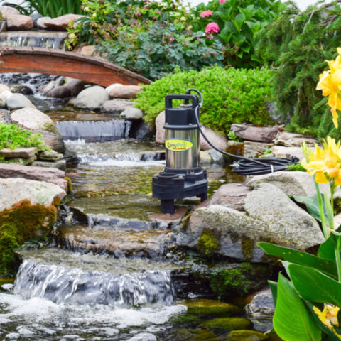 EasyPro TH400 Natural Pond With Plants And Stone Edging