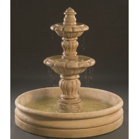 Fiore Stone Espana Tiered Garden Fountain with 46 Basin - Small Color Options