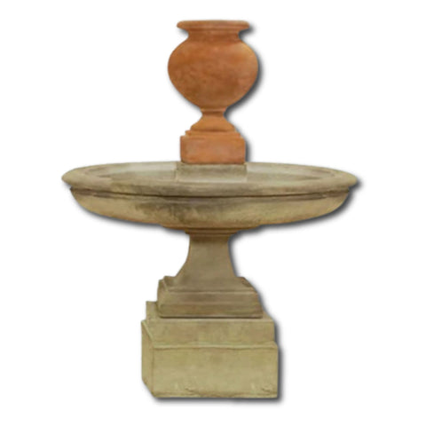 Etruria Urn Short Fountain With Plain White Background