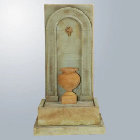 Etruria Urn Wall Fountain For Spout With Gray Gradient Background