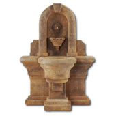 Etruria Wall Outdoor Fountain With Plain White Background