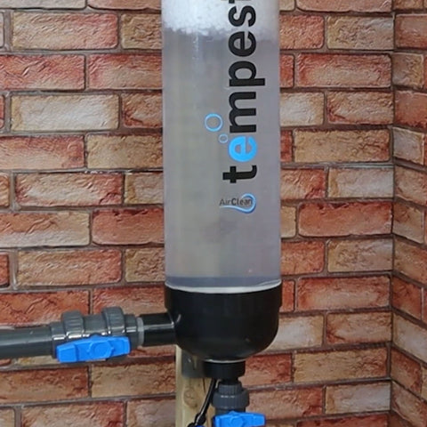 Evolution Aqua Tempest Pond Filter With Brick Wall Background