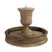 Fascea Urna Fountain With 51inch Pond With Plain White Background