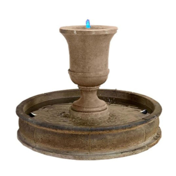 Fascea Urna Fountain With 51inch Pond With Plain White Background