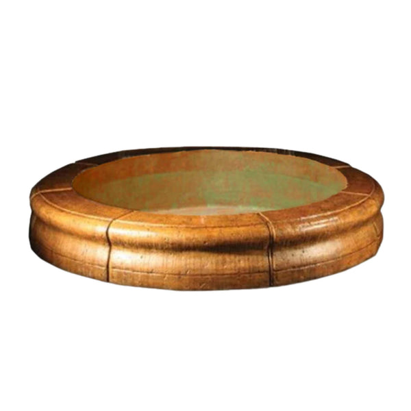 Fiore Pond - Poly Basin with Set of 8 Coping Caps  99.5 Diameter With White Background