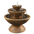 Thumbnail for Fiore Stone 3-Tier Color Bowl with Lips Small Water Fountain With Plain White Background
