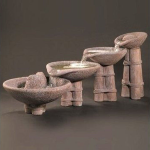 Fiore Stone Aggregate Outdoor Water Fountain Colored Background