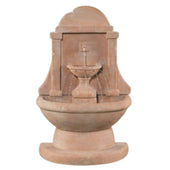 Fiore Stone Atlantis Wall Outdoor Fountain - Short Plain White Background