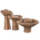 Fiore Stone Cascade Garden Water Fountain With Plain White Background