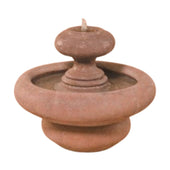 Fiore Stone Contemporary Garden Water Fountain With Plain White Background