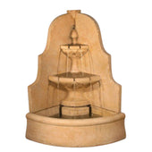 Fiore Stone D Angolo Outdoor Corner Fountain With Plain White Background