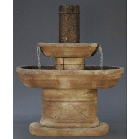 Fiore Stone Desert Tiered Garden Fountain With Colored Background