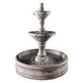 Fiore Stone Dijon Outdoor Fountain with 55inch Basin  With Plain White Background