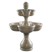 Fiore Stone Dominica Tiered Garden Fountain With Plain White Background
