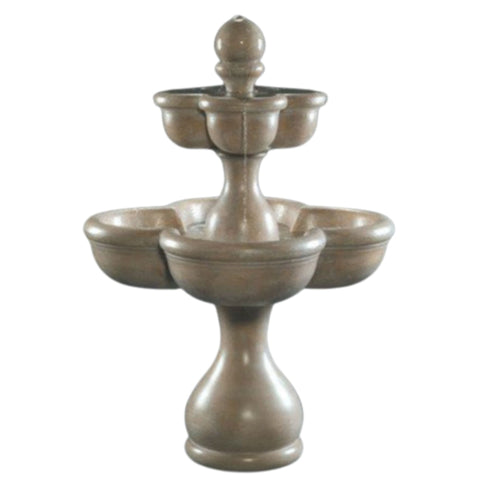 Fiore Stone Dominica Tiered Garden Fountain With Plain White Background