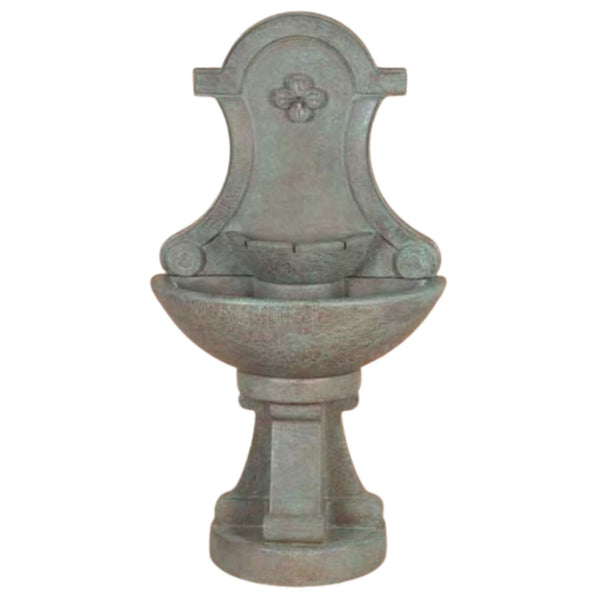 Fiore Stone Fiore Wall Outdoor Fountain With Plain White Background