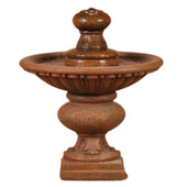 Fiore Stone Formal Garden Water Fountain Small With Plain White Background