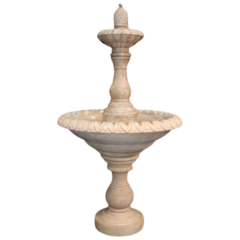 Fiore Stone Four Seasons Tiered Garden Fountain - Small With Plain White Background