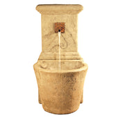 Fiore Stone French Wall Fountain With White Background