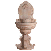 Fiore Stone Garland Wall Cast Stone Outdoor Fountain With Plain White Background