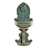 Fiore Stone Hummingbird Wall Outdoor Fountain With Plain White Background