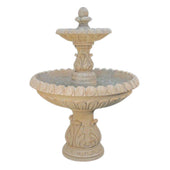 Fiore Stone International Tiered Garden Fountain With Plain White Background